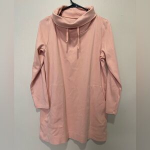 Eileen Fisher Soft Pink Cowl Neck long  Sweater size small comfort 100 % organic